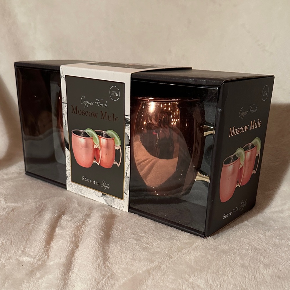 Copper Finish Moscow Mule Mugs